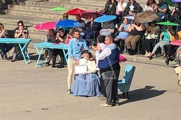 Grabación en la Casa de la Condesa del programa Haciendo amigos con Calero (Foto TA)